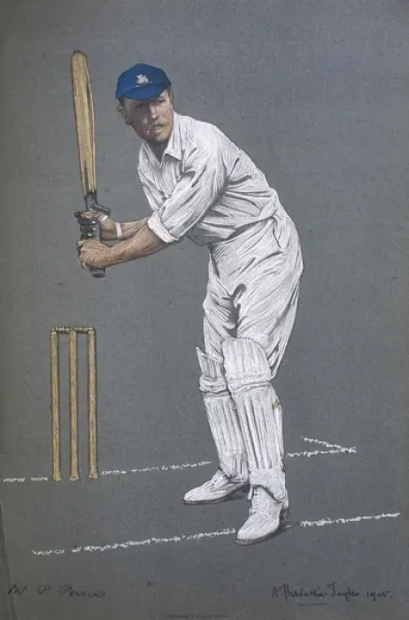 Framed Print : P Perrin - Cricketer Framed Print : P Perrin - Cricketer