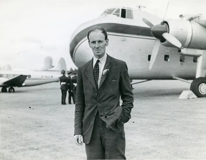 Framed Print : P. R. Hornage, Bristol test pilot - 1947 RAeS Garden Party Framed Print : P. R. Hornage, Bristol test pilot - 1947 RAeS Garden Party