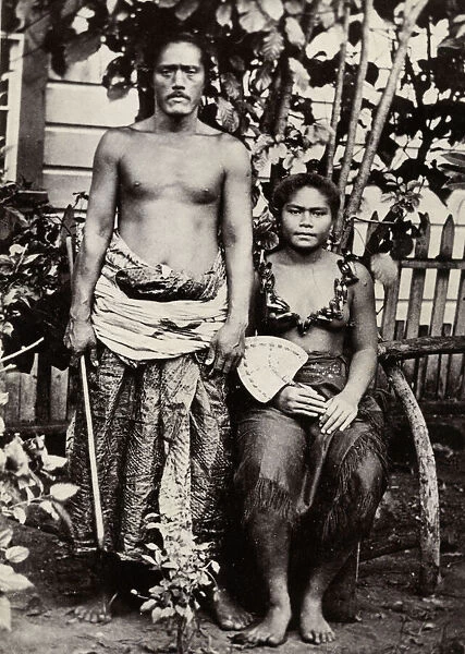 Pacific Islands, Oceania: portait of a couple