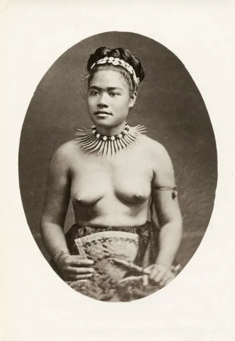Framed Print : Pacific Islands, Oceania: portrait of a young woman Framed Print : Pacific Islands, Oceania: portrait of a young woman