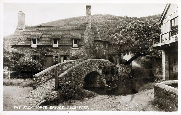 The Pack Horse Bridge, Allerford - a village in the county of Somerset, England