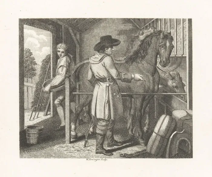 Framed Print : The Pack-Horse and the Carrier Framed Print : The Pack-Horse and the Carrier