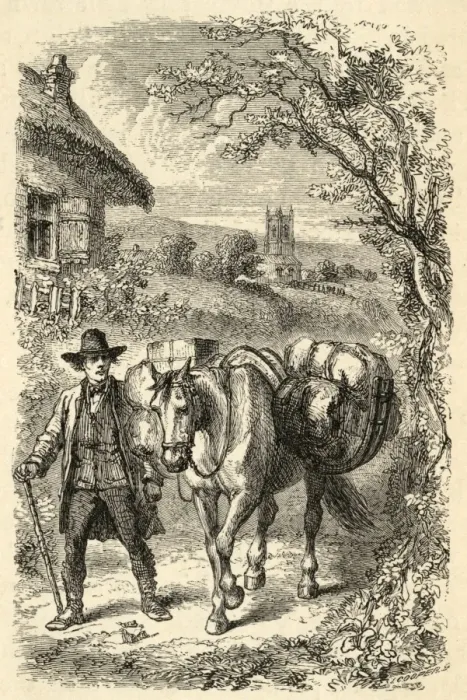Framed Print : Pack Horse, Devonshire Framed Print : Pack Horse, Devonshire