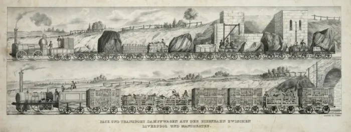 Framed Print : Pack und transport dampfwagen auf der eisenbahn zwischen Liv Framed Print : Pack und transport dampfwagen auf der eisenbahn zwischen Liv