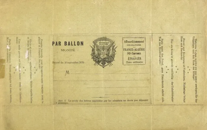 Framed Print : Packet for Balloon Post Framed Print : Packet for Balloon Post
