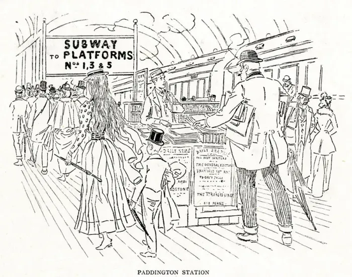 Framed Print : Paddington Station - London 1890 Framed Print : Paddington Station - London 1890