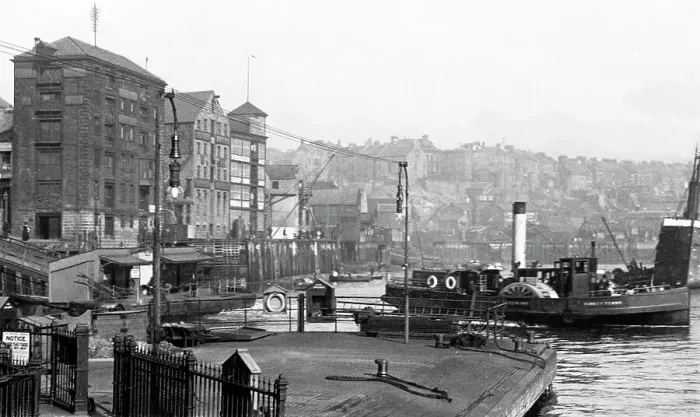 Framed Print : Paddle steamer ferry, North Shields early 1900's Framed Print : Paddle steamer ferry, North Shields early 1900's