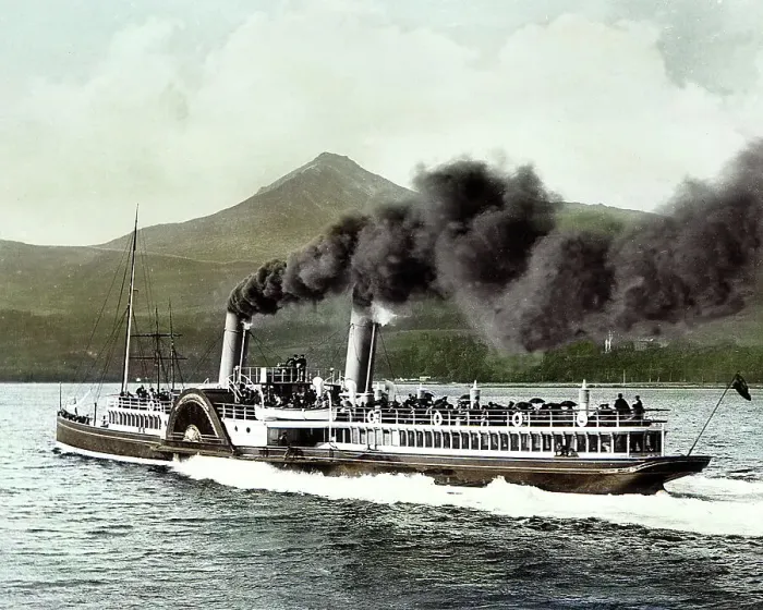 Framed Print : Paddle steamer Ivanhoe Isle of Arran Victorian period Framed Print : Paddle steamer Ivanhoe Isle of Arran Victorian period