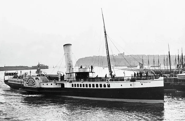 Framed Print : Paddle Steamer Westward Ho at Cardif Framed Print : Paddle Steamer Westward Ho at Cardif