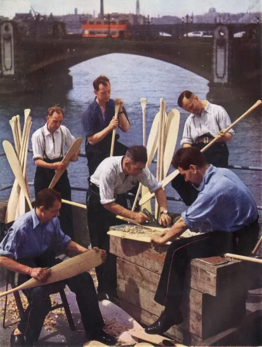 Framed Print : Paddles for Rescue Dinghies made by River Fire Service Men Framed Print : Paddles for Rescue Dinghies made by River Fire Service Men