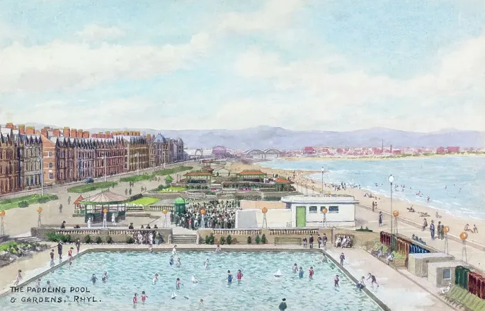 Framed Print : Paddling Pool and Gardens, Rhyl, North Wales Framed Print : Paddling Pool and Gardens, Rhyl, North Wales