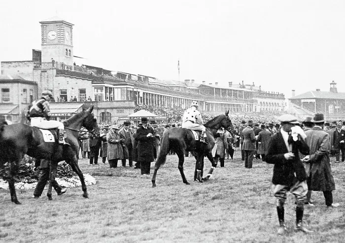 Framed Print : The Paddock Doncaster Race Course possibly 1920s Framed Print : The Paddock Doncaster Race Course possibly 1920s
