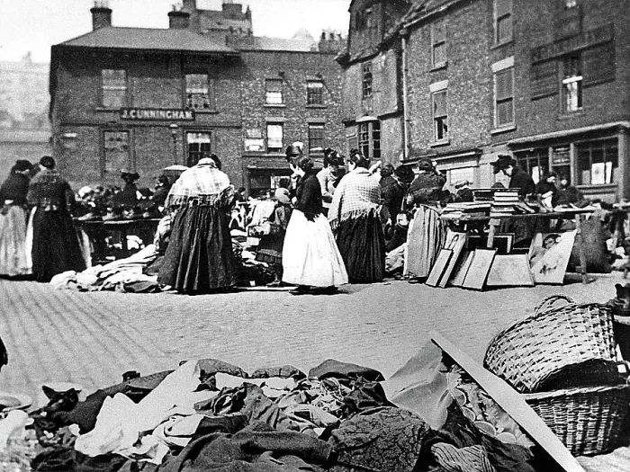 Framed Print : Paddys Market, Newcastle upon Tyne early 1900's