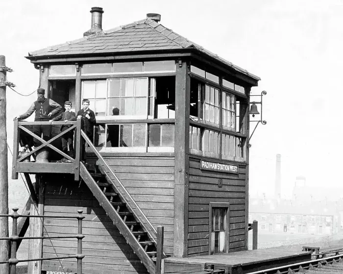 Framed Print : Padiham West Signal Box Victorian period Framed Print : Padiham West Signal Box Victorian period