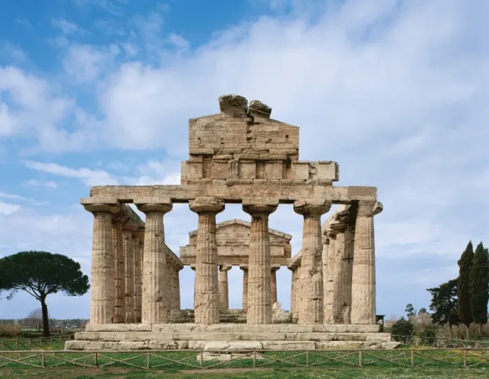 Framed Print : Paestum. Temple of Athena. It was built around 500 BC. Facad Framed Print : Paestum. Temple of Athena. It was built around 500 BC. Facad