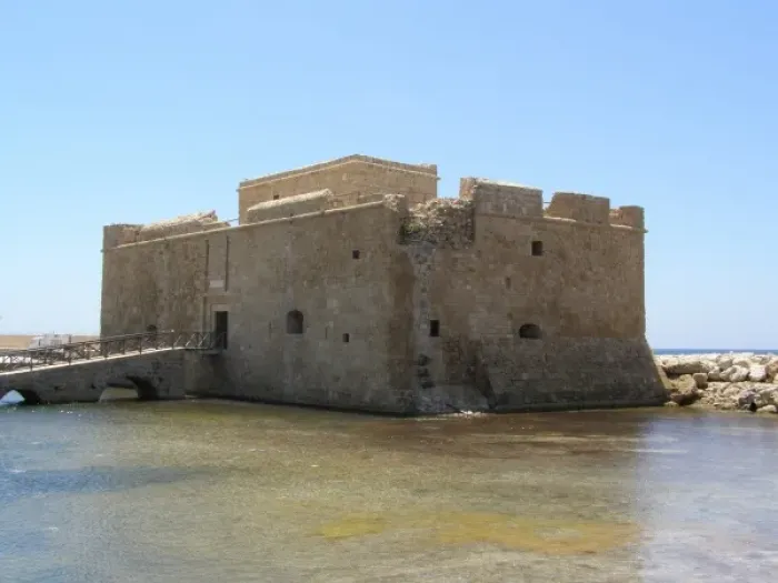 Framed Print : Pafos Castle, medieval, Pafos Harbour, Cyprus
