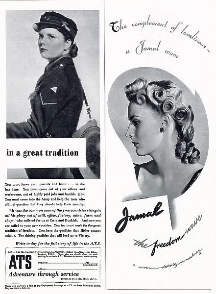 Page of adverts for women 1941
