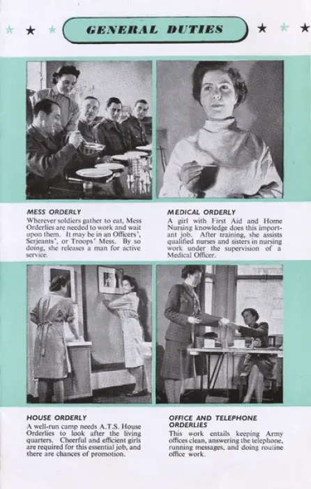 Framed Print : Page in an ATS recruitment leaflet, WW2 Framed Print : Page in an ATS recruitment leaflet, WW2