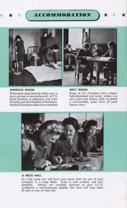 Framed Print : Page in an ATS recruitment leaflet, WW2 Framed Print : Page in an ATS recruitment leaflet, WW2