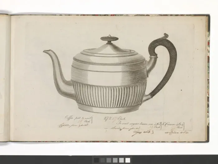Framed Print : Page from a catalogue of domestic silverware