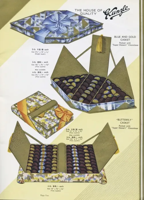Framed Print : Page from a catalogue, Kunzle Chocolate List Framed Print : Page from a catalogue, Kunzle Chocolate List