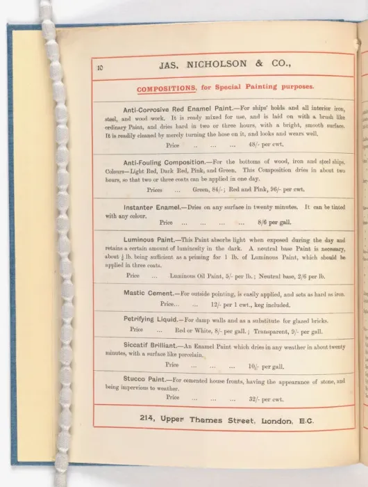 Framed Print : Page from Catalogue of Materials for House Painting and Gla Framed Print : Page from Catalogue of Materials for House Painting and Gla