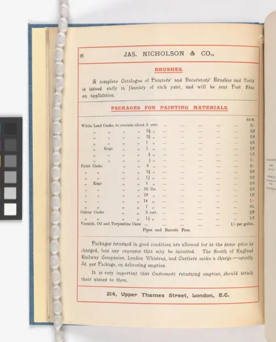 Framed Print : Page from Catalogue of Materials for House Painting and Gla Framed Print : Page from Catalogue of Materials for House Painting and Gla