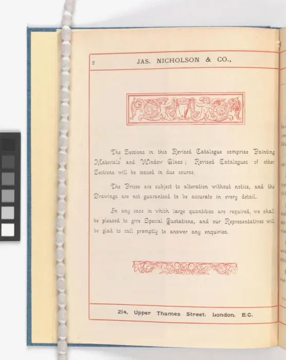 Framed Print : Page from Catalogue of Materials for House Painting and Gla Framed Print : Page from Catalogue of Materials for House Painting and Gla