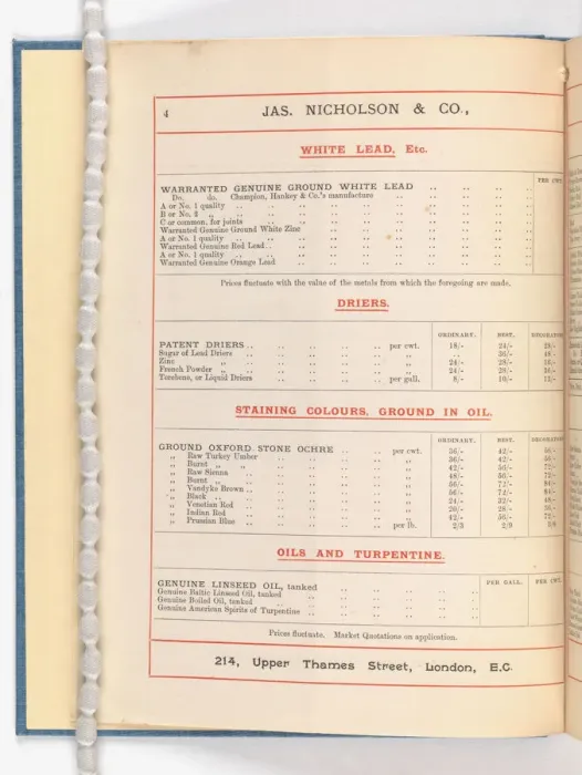 Framed Print : Page from Catalogue of Materials for House Painting and Gla Framed Print : Page from Catalogue of Materials for House Painting and Gla