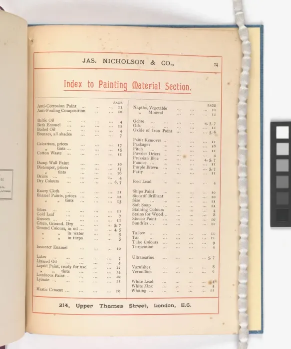 Framed Print : Page from Catalogue of Materials for House Painting and Gla Framed Print : Page from Catalogue of Materials for House Painting and Gla