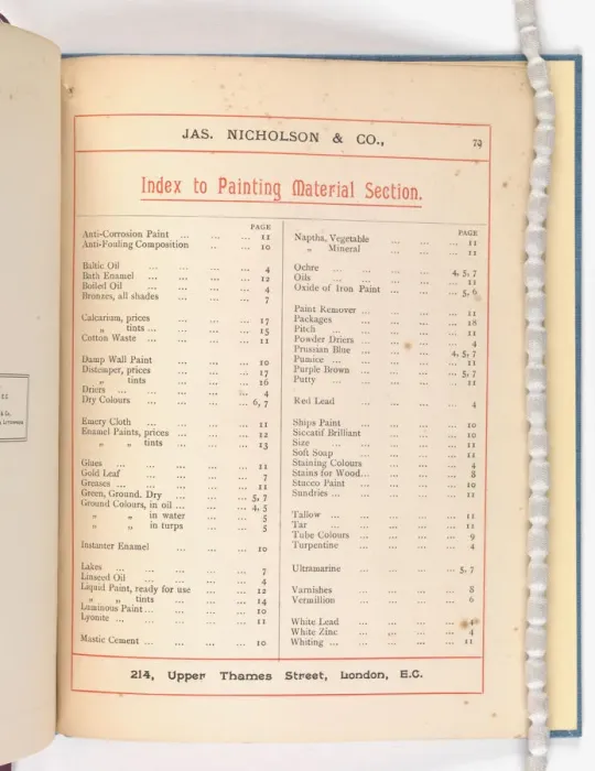 Framed Print : Page from Catalogue of Materials for House Painting and Gla Framed Print : Page from Catalogue of Materials for House Painting and Gla