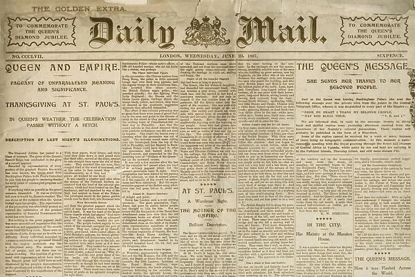 Front page, Daily Mail, Diamond Jubilee, Golden Extra