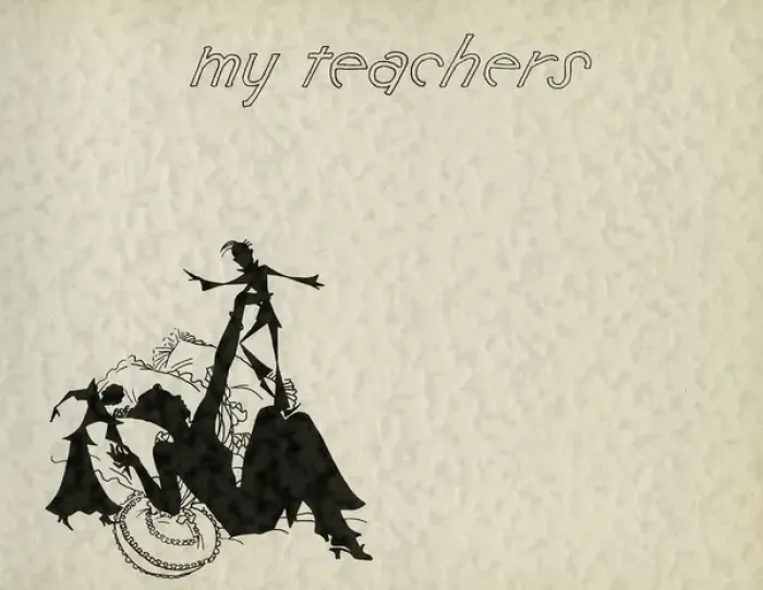 Framed Print : Page design, my teachers, School Silhouettes Framed Print : Page design, my teachers, School Silhouettes
