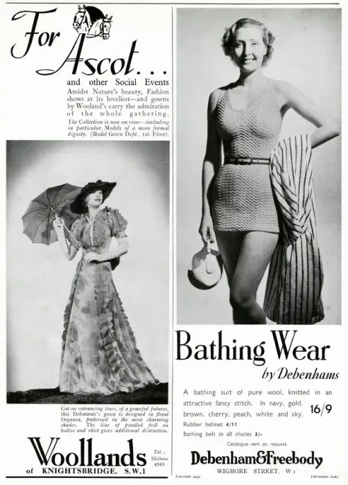 Framed Print : Page of Fashion adverts 1937 Framed Print : Page of Fashion adverts 1937