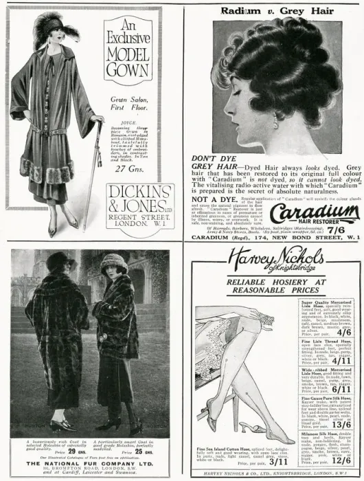 Framed Print : Page of fashion adverts - April 1924 Framed Print : Page of fashion adverts - April 1924