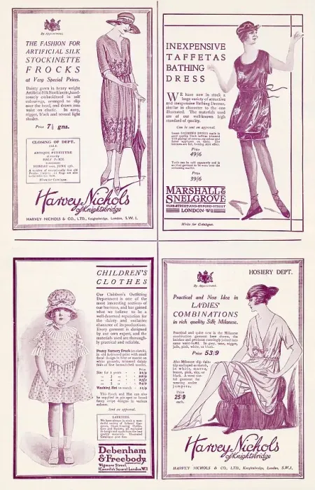 Framed Print : Page of fashion adverts - June 1921 Framed Print : Page of fashion adverts - June 1921