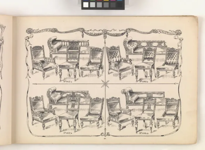Framed Print : Page from Furniture by C&S. Ltd Framed Print : Page from Furniture by C&S. Ltd