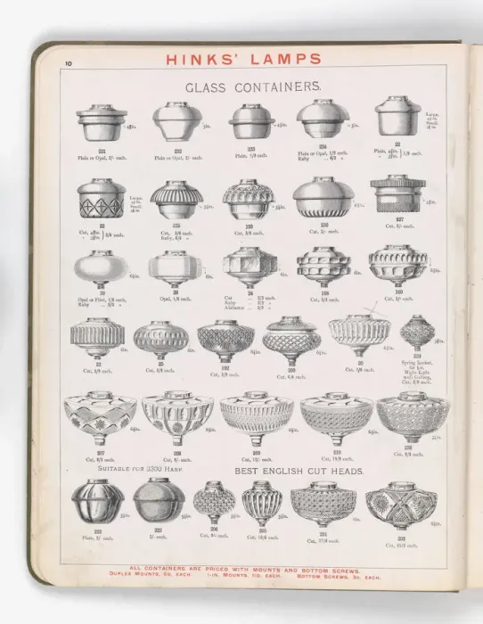 Framed Print : Page from Hinks Lamps catalogue Framed Print : Page from Hinks Lamps catalogue