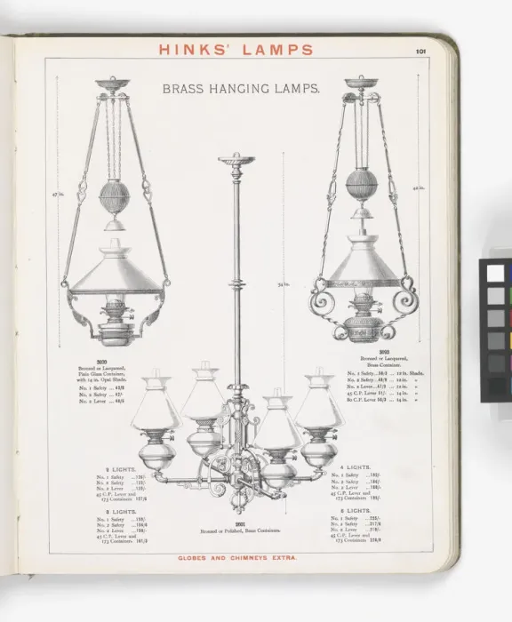 Framed Print : Page from Hinks Lamps catalogue Framed Print : Page from Hinks Lamps catalogue