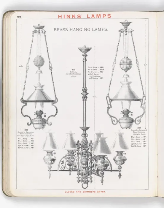Framed Print : Page from Hinks Lamps catalogue Framed Print : Page from Hinks Lamps catalogue