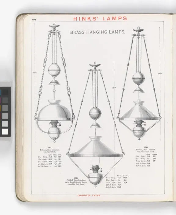Framed Print : Page from Hinks Lamps catalogue Framed Print : Page from Hinks Lamps catalogue