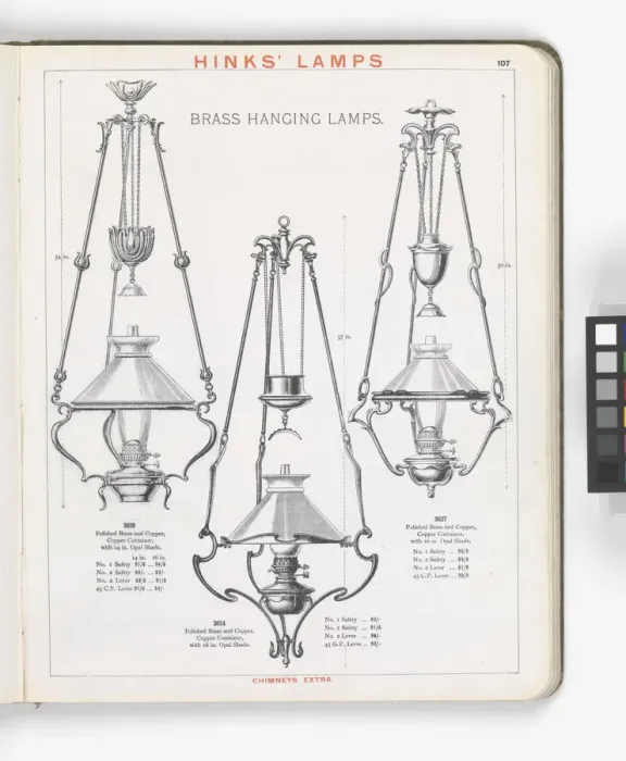 Framed Print : Page from Hinks Lamps catalogue Framed Print : Page from Hinks Lamps catalogue