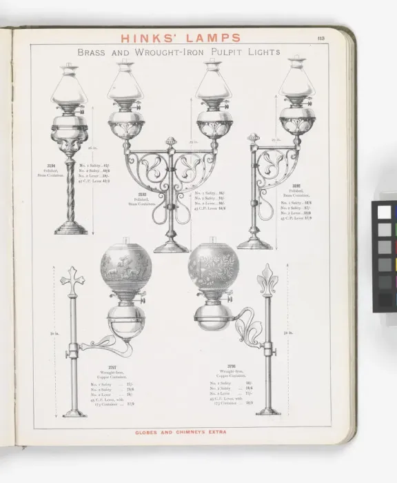 Framed Print : Page from Hinks Lamps catalogue Framed Print : Page from Hinks Lamps catalogue