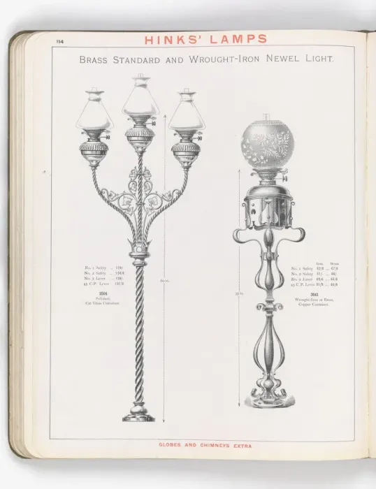 Framed Print : Page from Hinks Lamps catalogue Framed Print : Page from Hinks Lamps catalogue