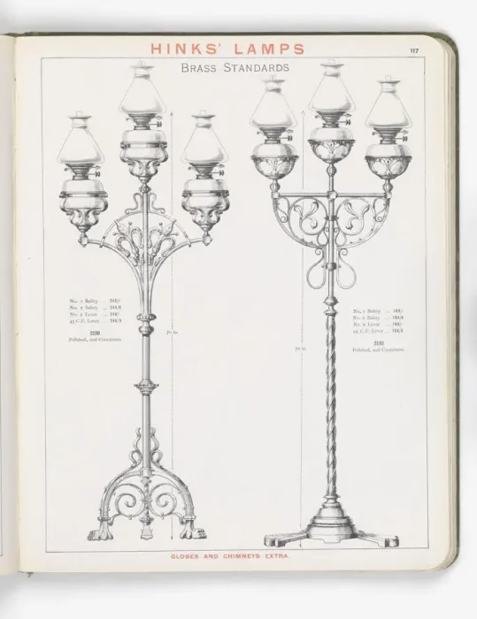 Framed Print : Page from Hinks Lamps catalogue Framed Print : Page from Hinks Lamps catalogue