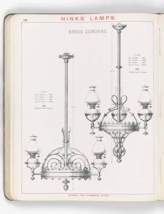 Framed Print : Page from Hinks Lamps catalogue Framed Print : Page from Hinks Lamps catalogue