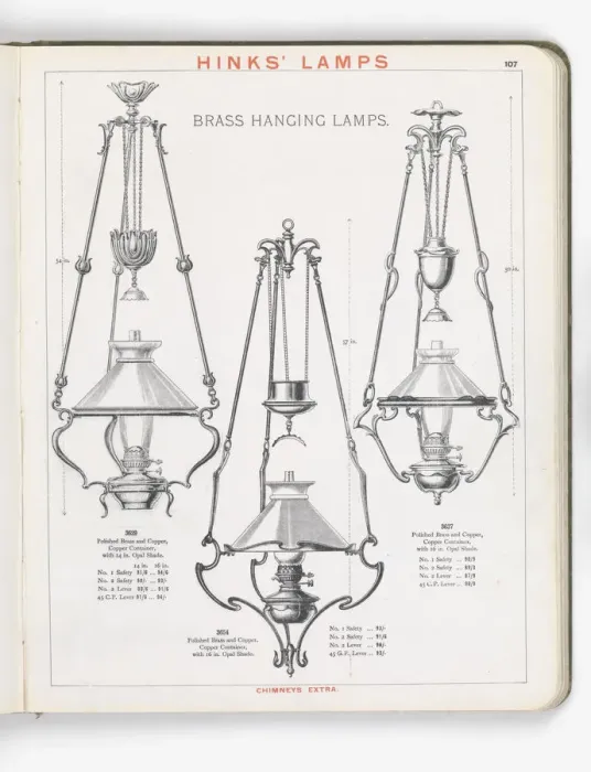 Framed Print : Page from Hinks Lamps catalogue Framed Print : Page from Hinks Lamps catalogue