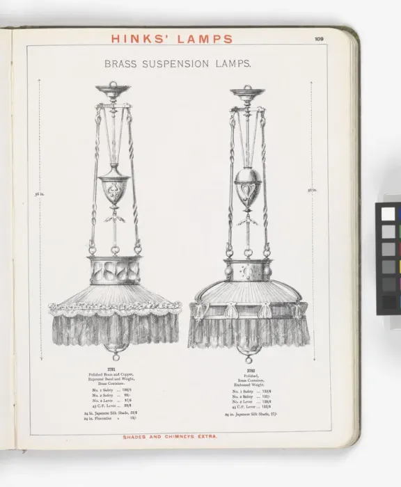 Framed Print : Page from Hinks Lamps catalogue Framed Print : Page from Hinks Lamps catalogue