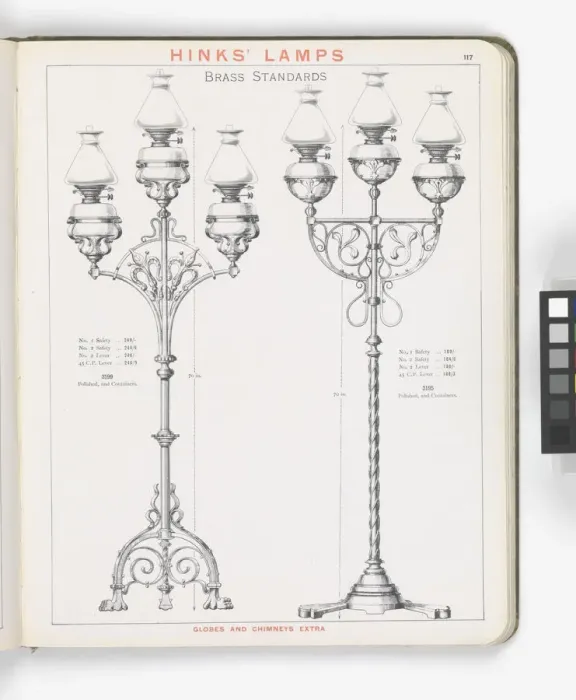 Framed Print : Page from Hinks Lamps catalogue Framed Print : Page from Hinks Lamps catalogue