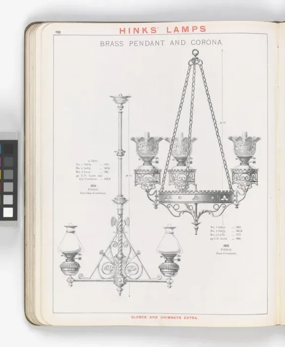 Framed Print : Page from Hinks Lamps catalogue Framed Print : Page from Hinks Lamps catalogue